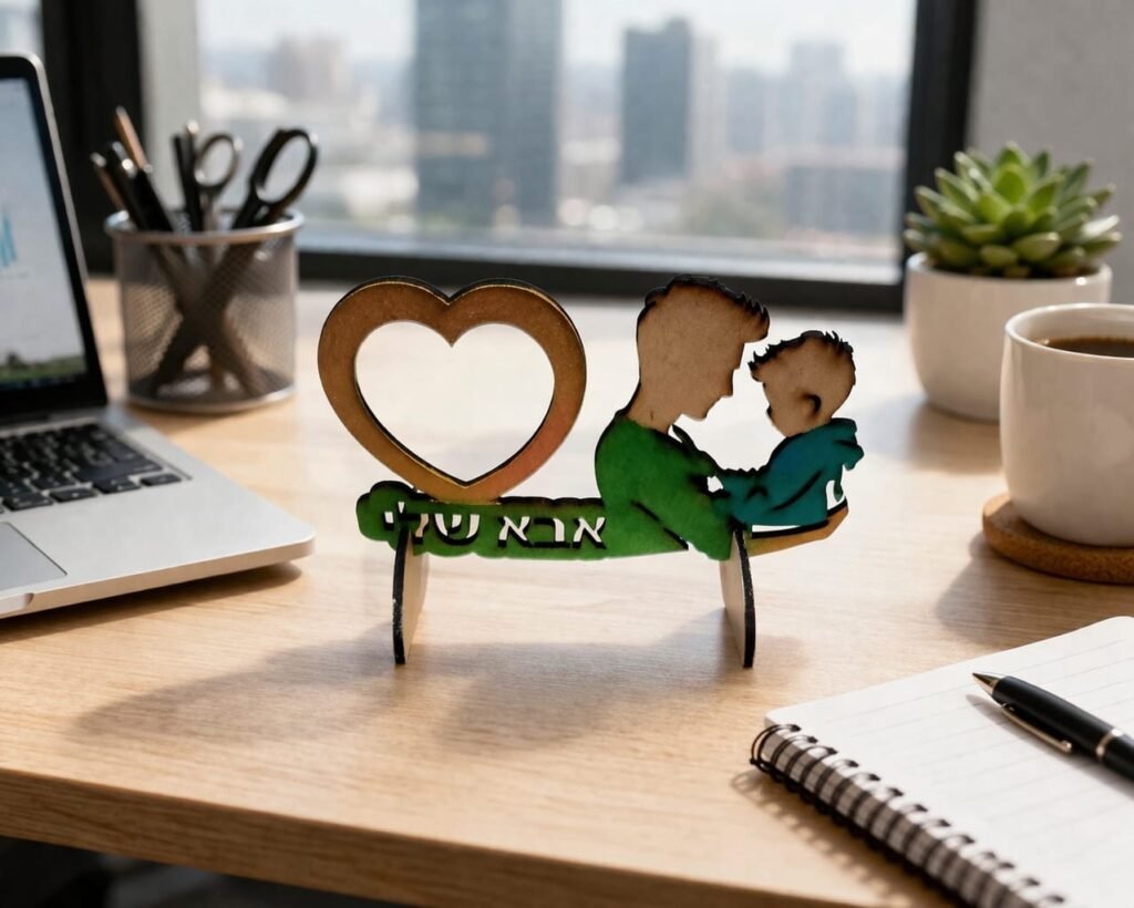 "Aba Sheli" Dad & Child Heart Frame Kit