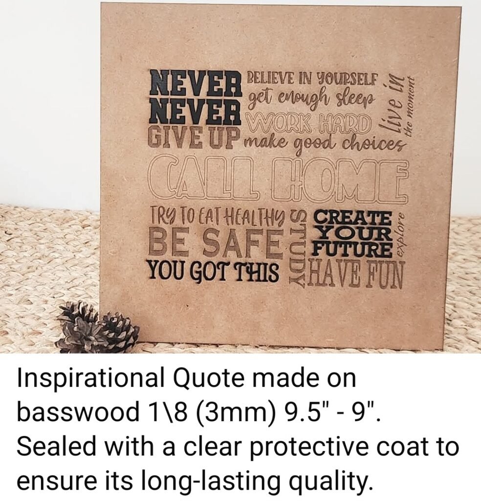 Inspirational Quote Basswood Plaque – Kids